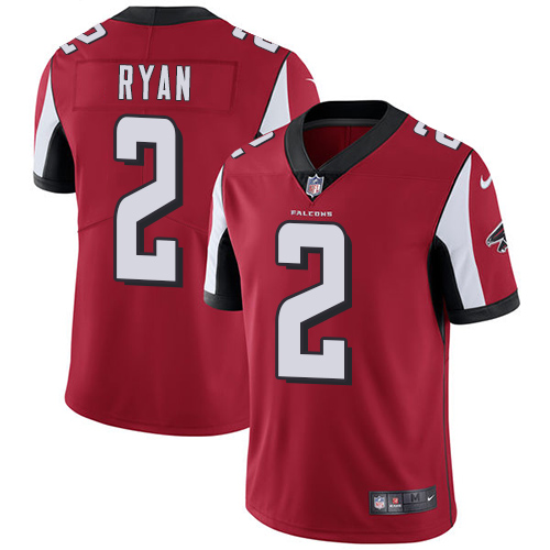 Nike Falcons #2 Matt Ryan Red Team Color Youth Stitched NFL Vapor Untouchable Limited Jersey
